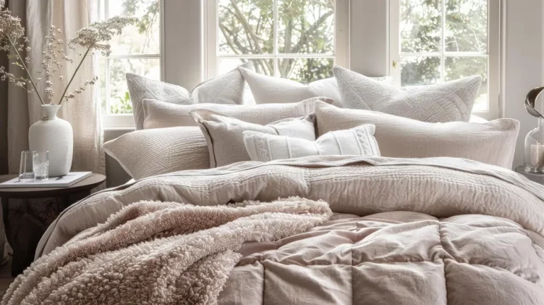 chambre scandinave lit deux couettes
