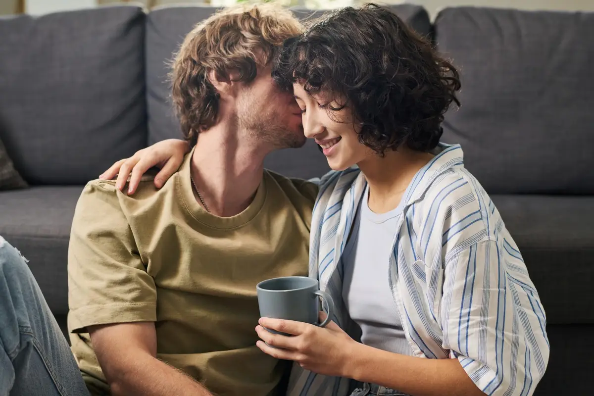 couple talking softly