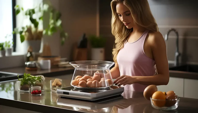 femme balance cuisine