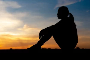 solitude triste silhouette