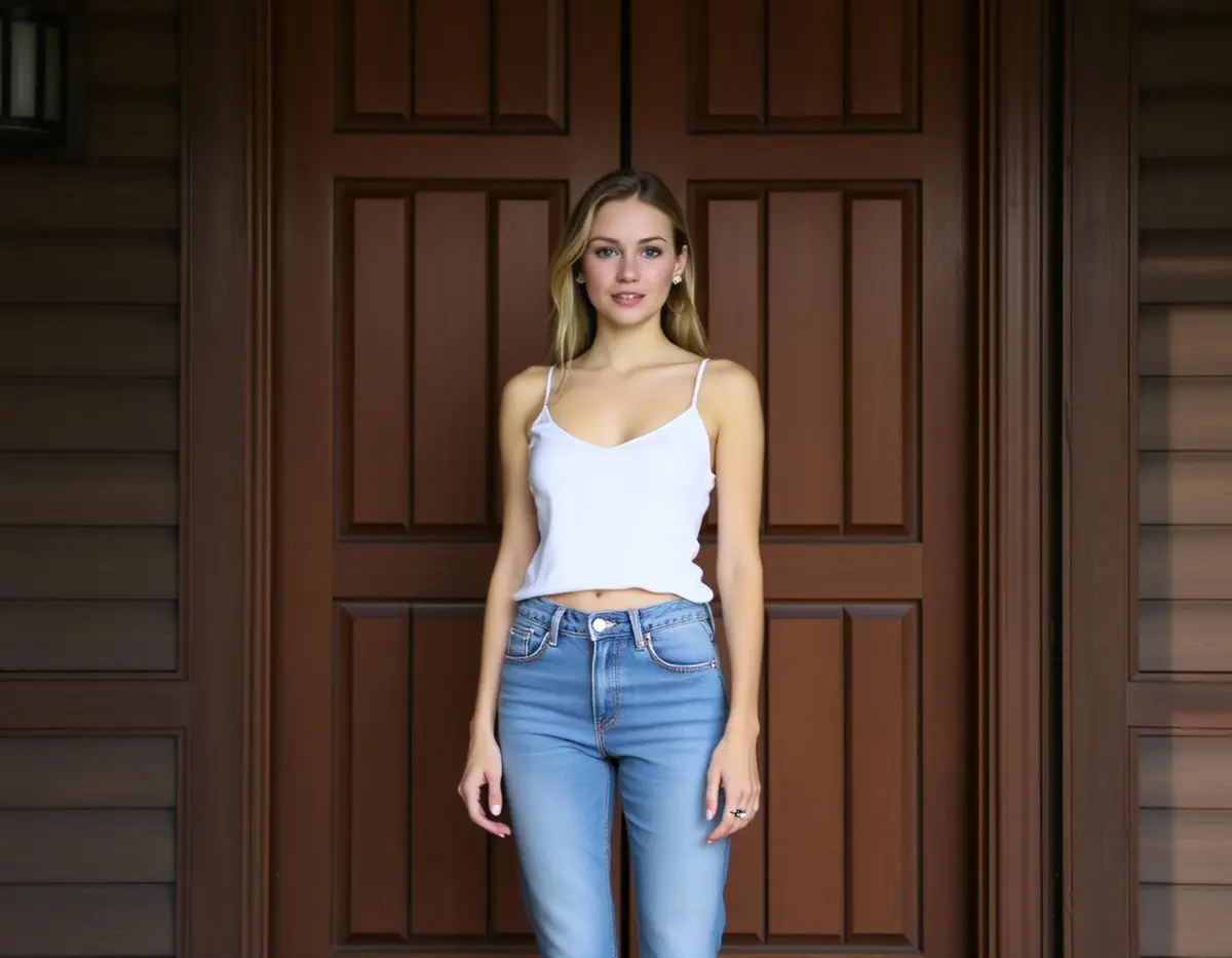 woman no bra outfit