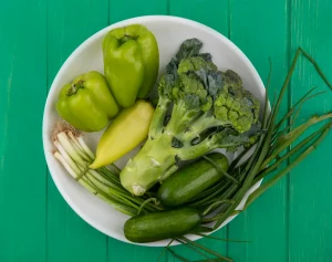 assiette legumes verts