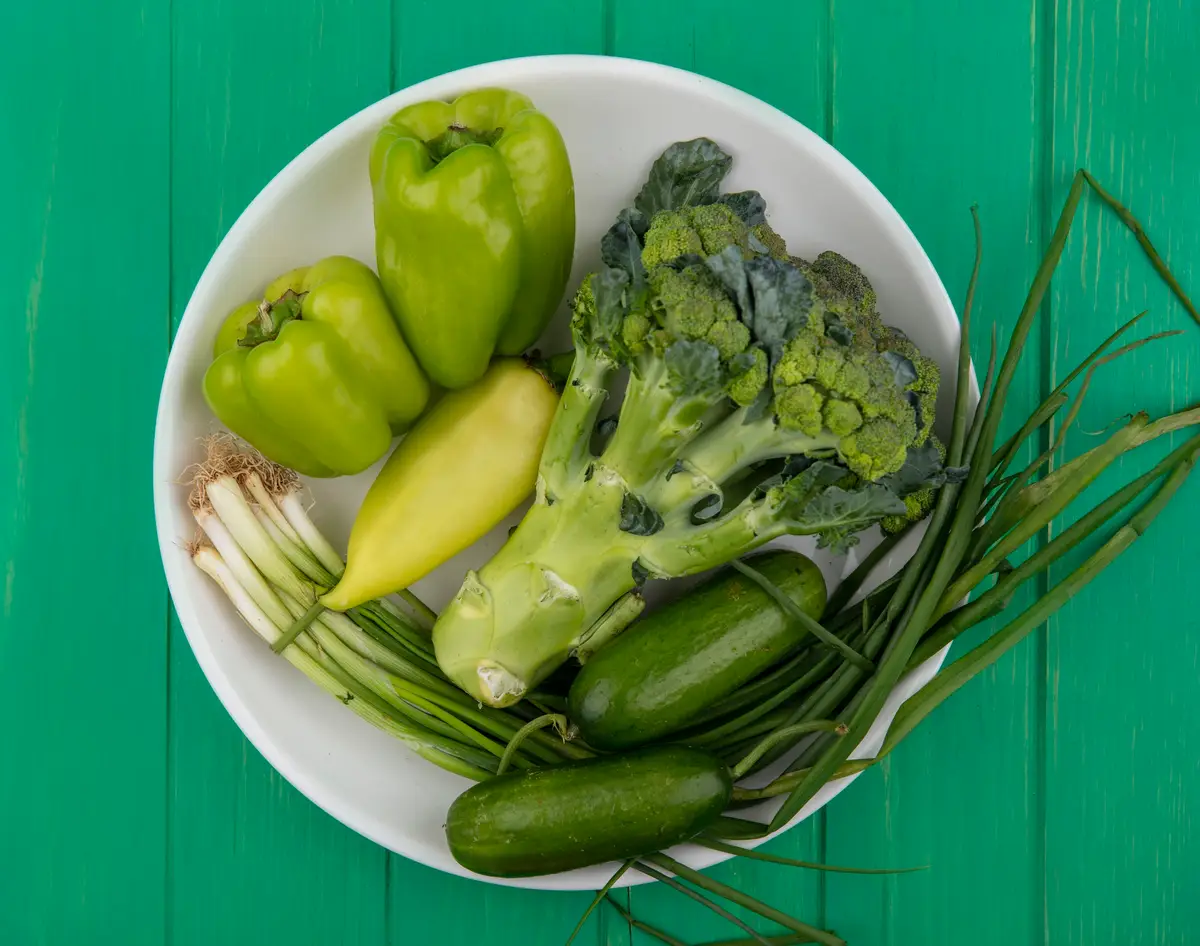 assiette legumes verts