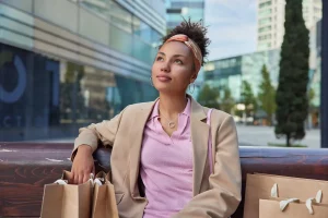 person shopping mindful