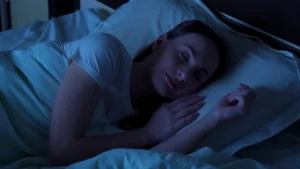 sleeping woman night