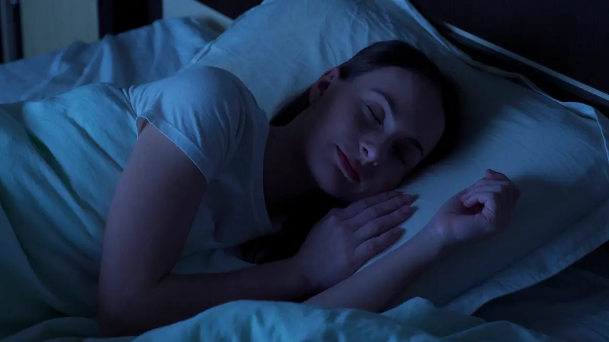sleeping woman night